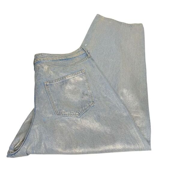 Universal Thread NWT high rise curved leg jeans with shiny silver sheen size 17 - Picture 12 of 13